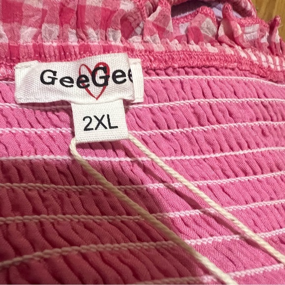 Bee Gee Pink Gingham NWT Sundress backless - Picture 8 of 9